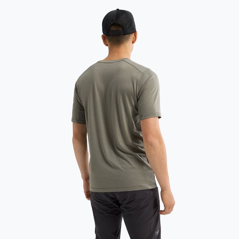 Herren Arcteryx Ionia Merinowolle Arc'Word Logo forage T-shirt 3