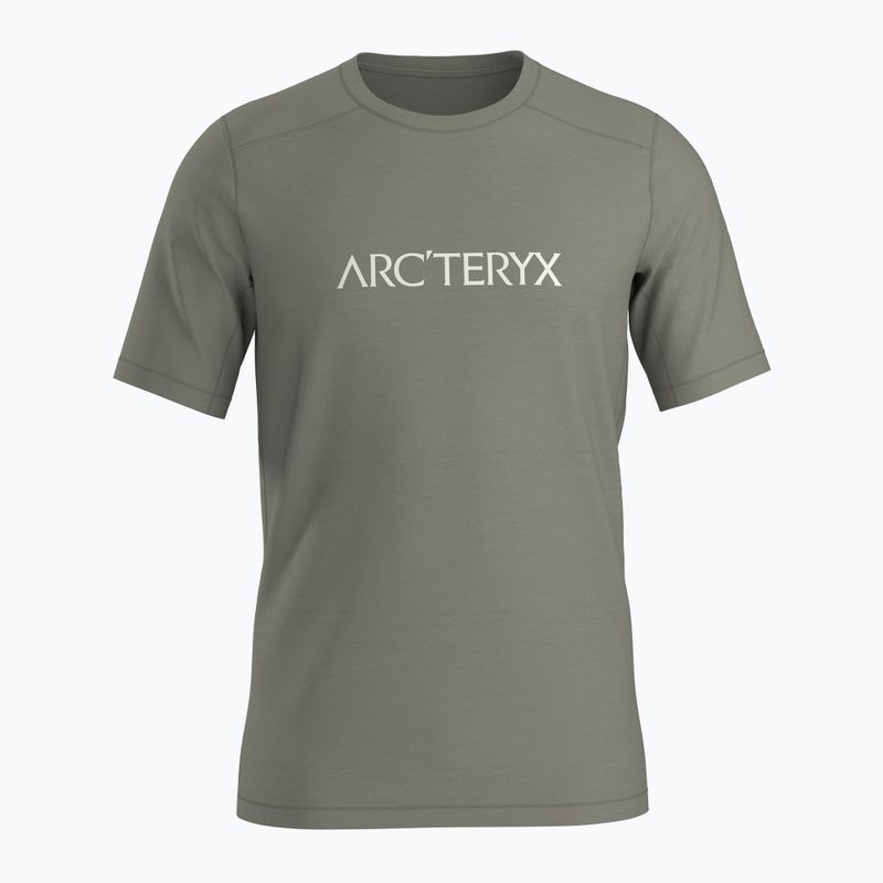 Herren Arcteryx Ionia Merinowolle Arc'Word Logo forage T-shirt 6