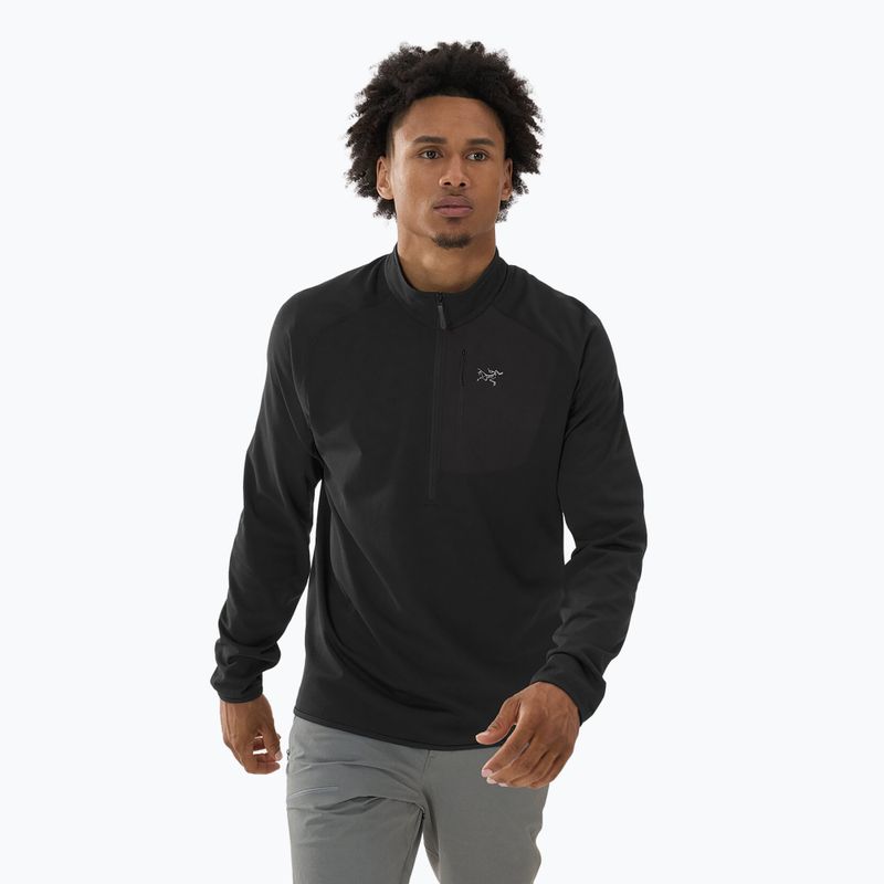 Herren Arc'teryx Delta 1/2 Zip Sweatshirt schwarz