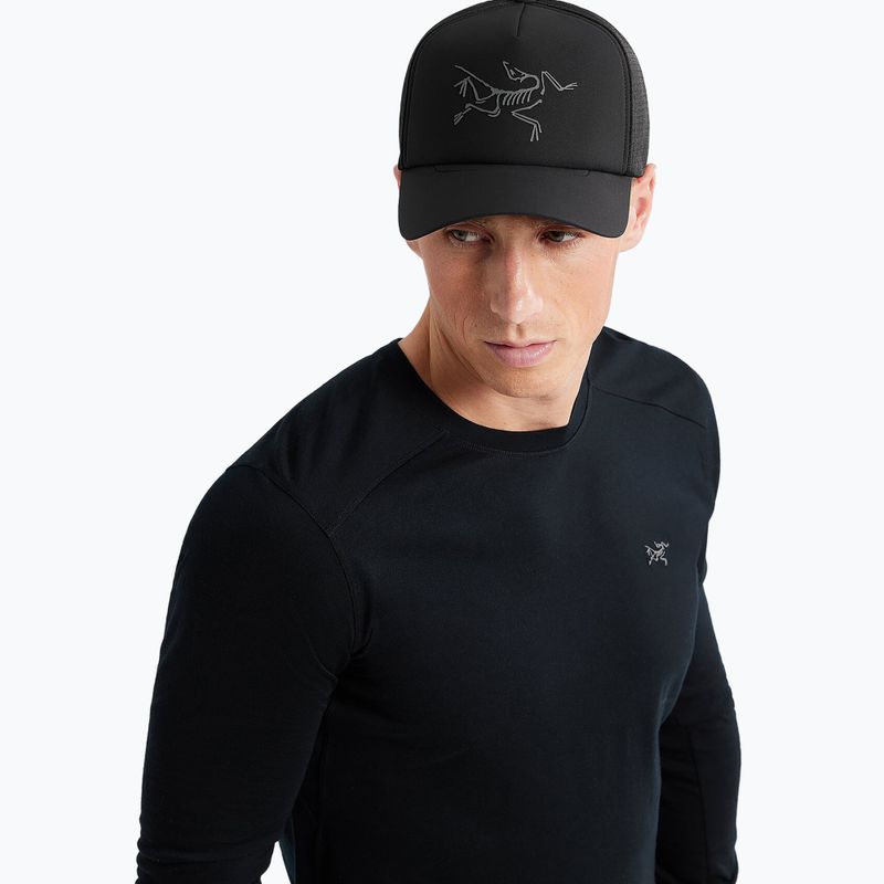 Arcteryx Bird Trucker Gebogene Kappe schwarz 6