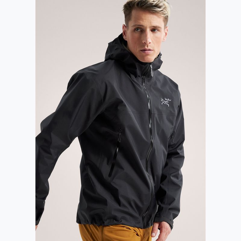 Herren Arcteryx Beta Regenjacke schwarz 4