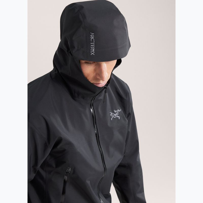 Herren Arcteryx Beta Regenjacke schwarz 6