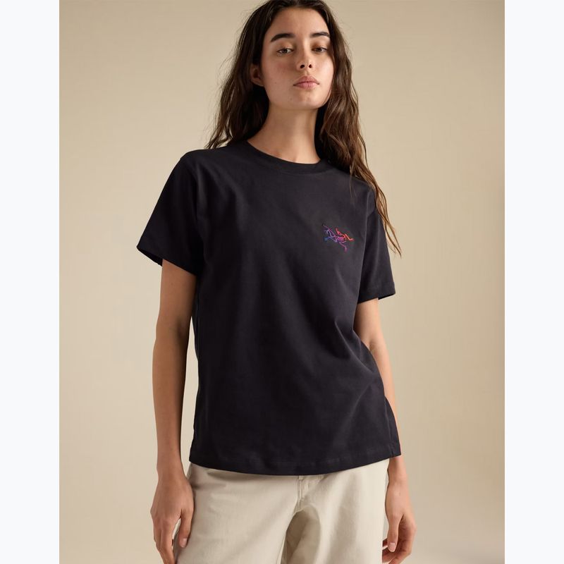Damen-T-Shirt Arcteryx Kragg Cotton Little Bird Crew black/multi 6