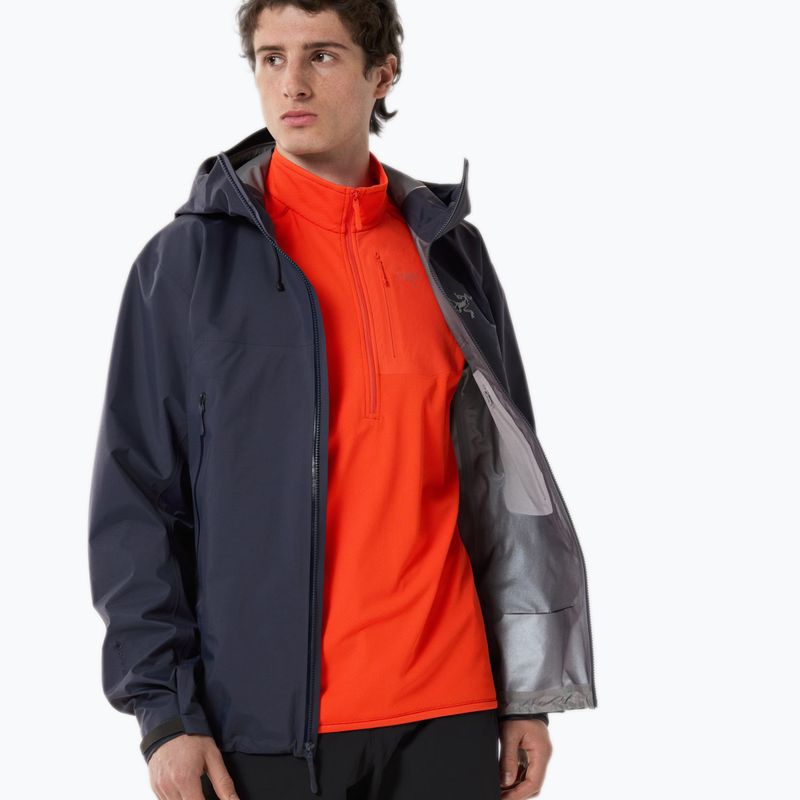 Herren Arcteryx Beta SL Regenjacke schwarz saphir 2
