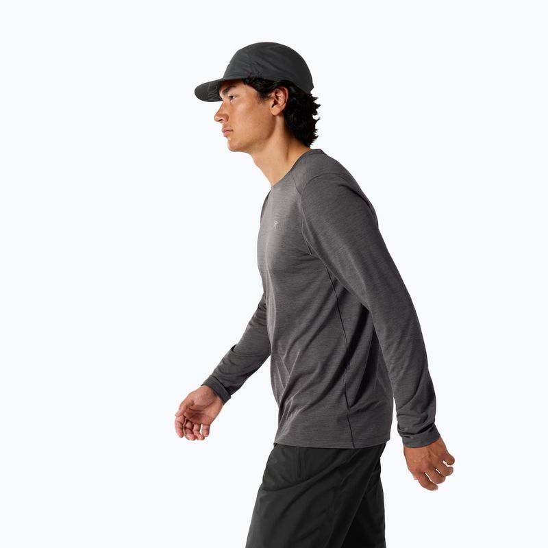 Langärmliges Trekking-Shirt für Herren Arc'teryx Cormac Crew black heather 3