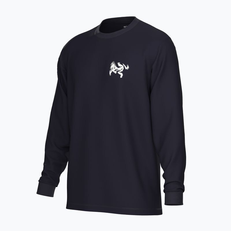 Herren Arcteryx Kragg SL Cotton Bird Tile Longsleeve schwarz / arktische Seide 3