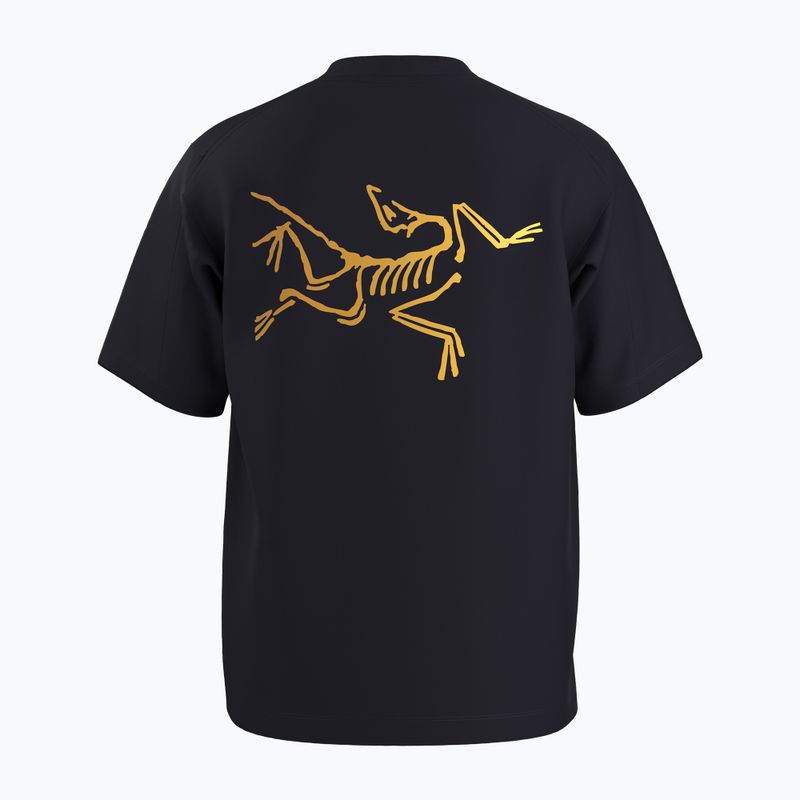 Herren Arcteryx Kragg Baumwolle Logo T-Shirt 24k schwarz 2