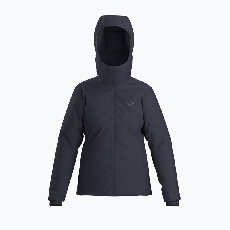 Arc'teryx Atom Hoody Frauen isolierte Jacke schwarz Saphir