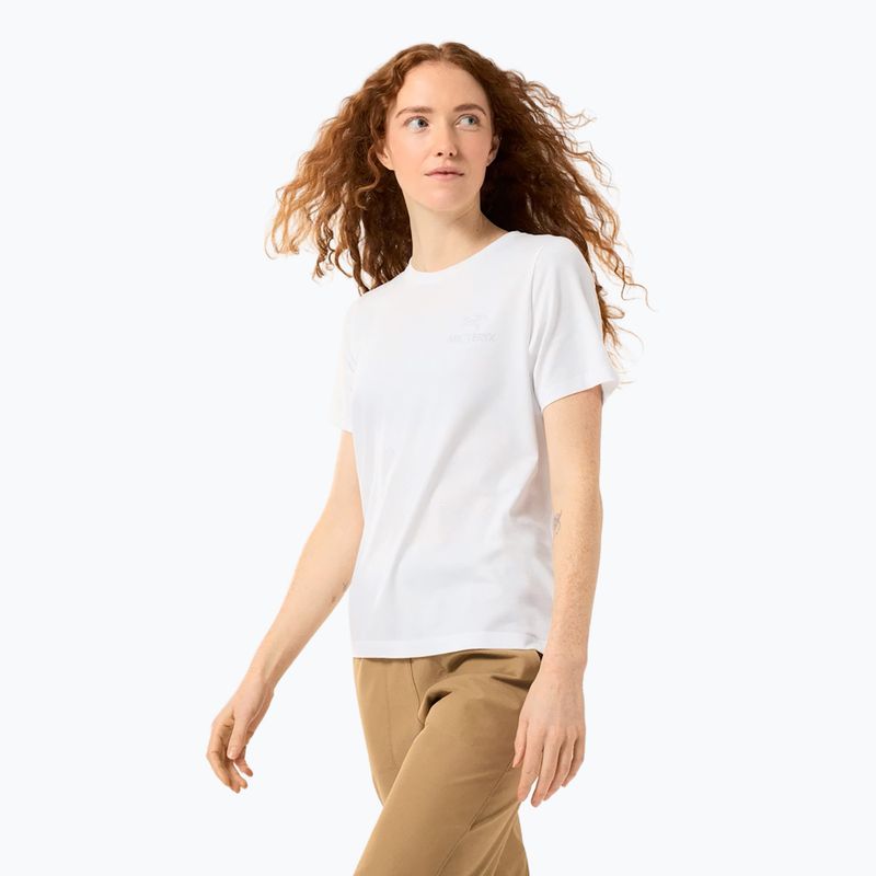 Damen-T-Shirt Arcteryx Kragg Sl Cotton Emblem Crew white light 4