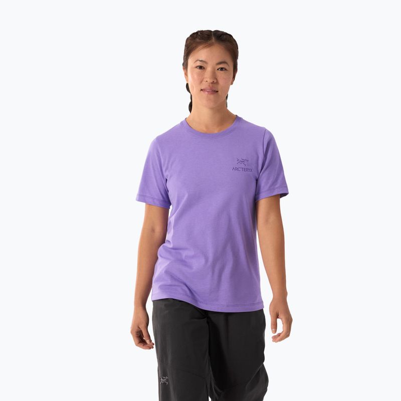 Damen T-Shirt Arc'teryx Kragg Sl Cotton Emblem Crew Aster