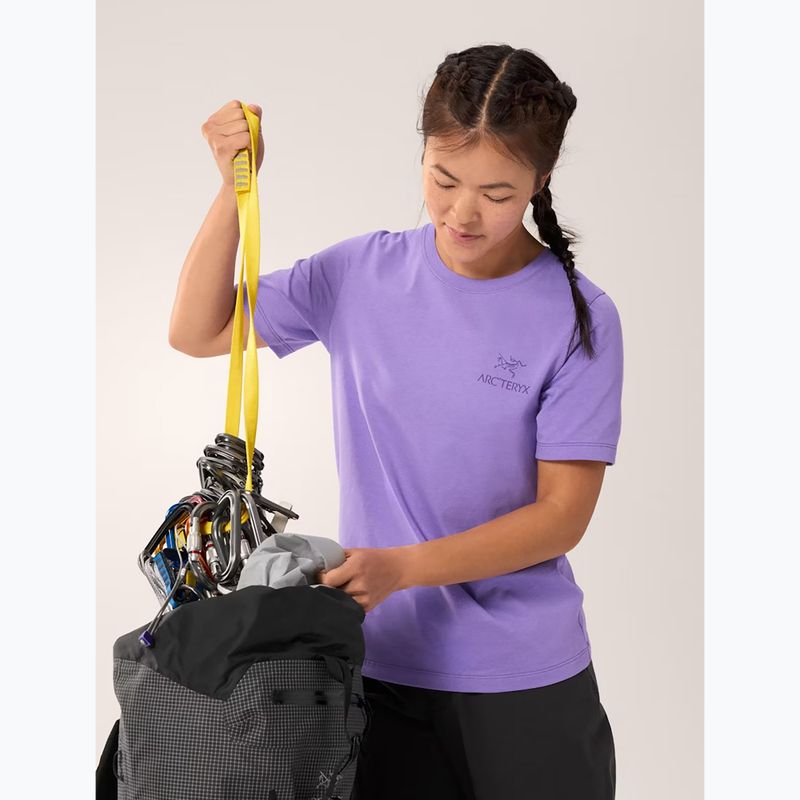 Damen T-Shirt Arc'teryx Kragg Sl Cotton Emblem Crew Aster 5