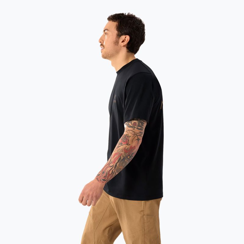 Herren-Shirt Arcteryx Kragg Sl Cotton Bird Word 24k black 3