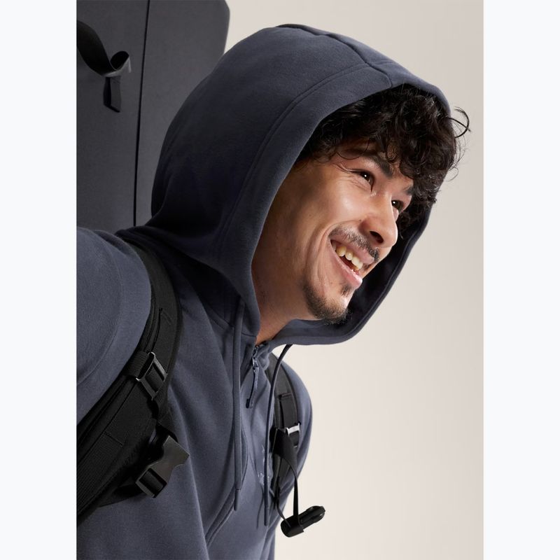 Herren-Trekking-Fleecejacke Arc'teryx Emblem Fleece Full-Zip Hoody dark stratus 5