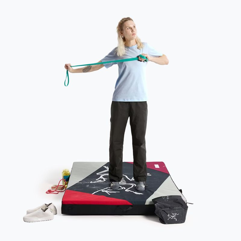 Damen-T-Shirt Arc'teryx Kragg Sl Cotton Emblem Crew mallow alpine blue 2