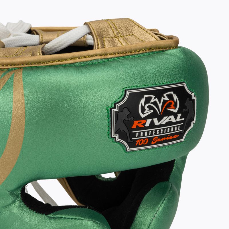 Boxhelm Rival RHG100 Professional Headgear green/gold 4