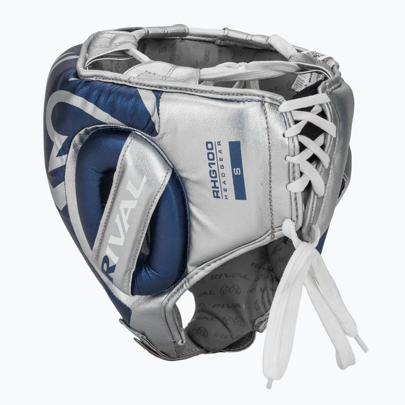 Rival RHG100 Professional Headgear blau/silberner Boxhelm 3