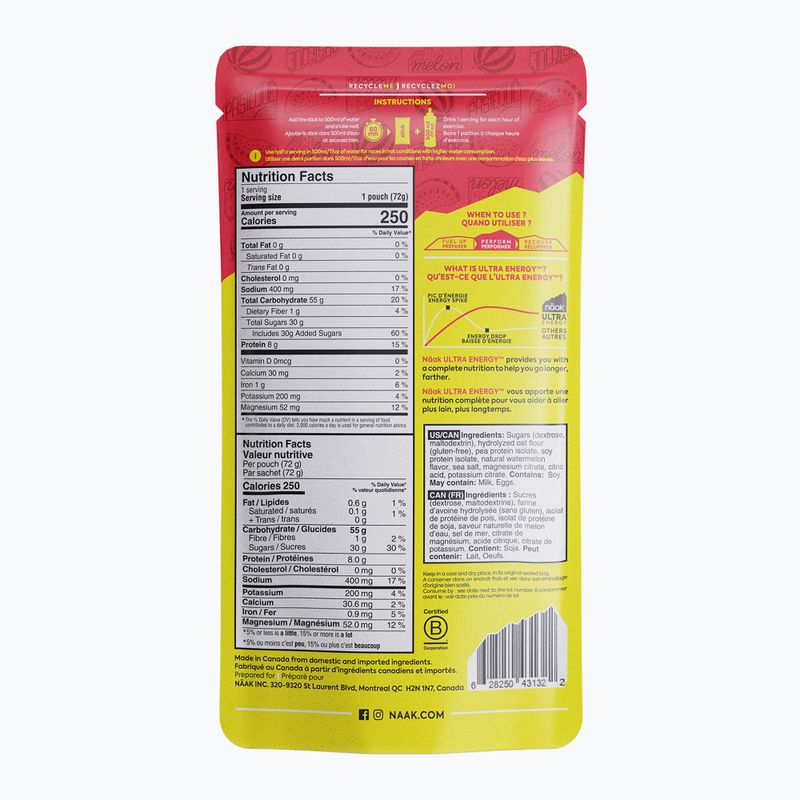 Näak Ultra Energy Drink Mix 72 g Wassermelone 2