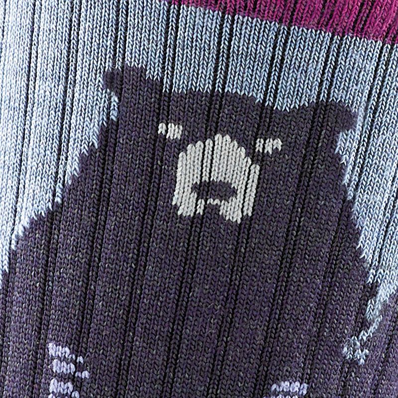 Damenstrümpfe Darn Tough Bear Town Micro Crew Cushion lila 2