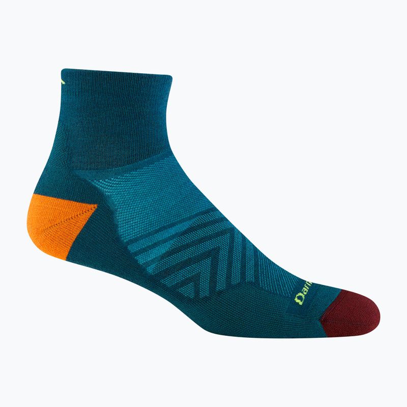 Damen Socken Darn Tough Run 1/4 Cushion dunkelgrün