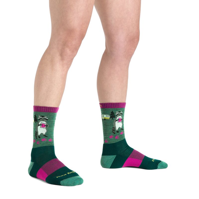 Damensocken Darn Tough Critter Club Micro Crew Cushion moss 2