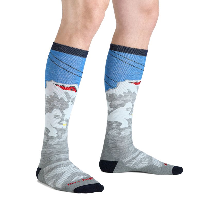 Herren­socken Darn Tough Heady Yeti OTC Midweight with Cushion gray 3