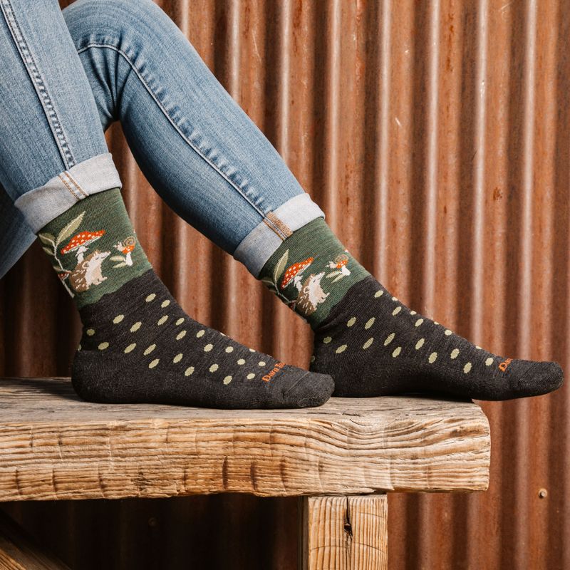 Damensocken Darn Tough Wild Life hedgehog moss 2