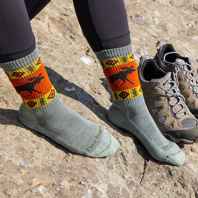 Damensocken Darn Tough Vanna Grizzle Boot Midweight with Cushion moose meadow 2