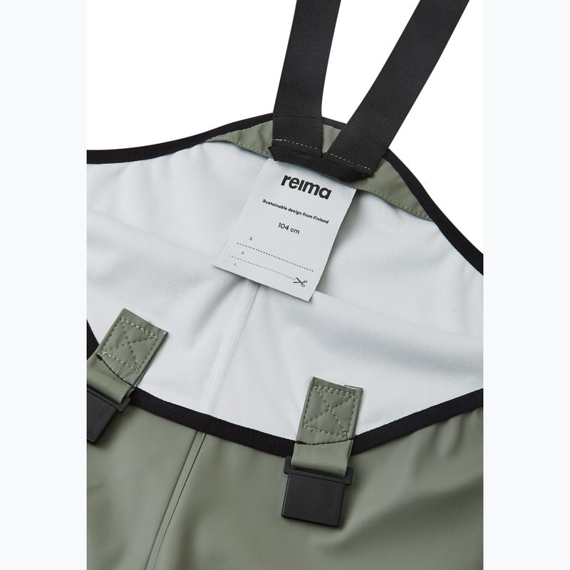Reima Lammikko grau-grüne Kinder-Regenhose 4
