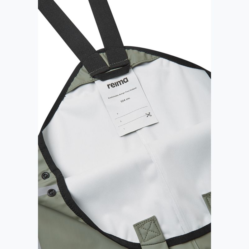 Reima Lammikko grau-grüne Kinder-Regenhose 5