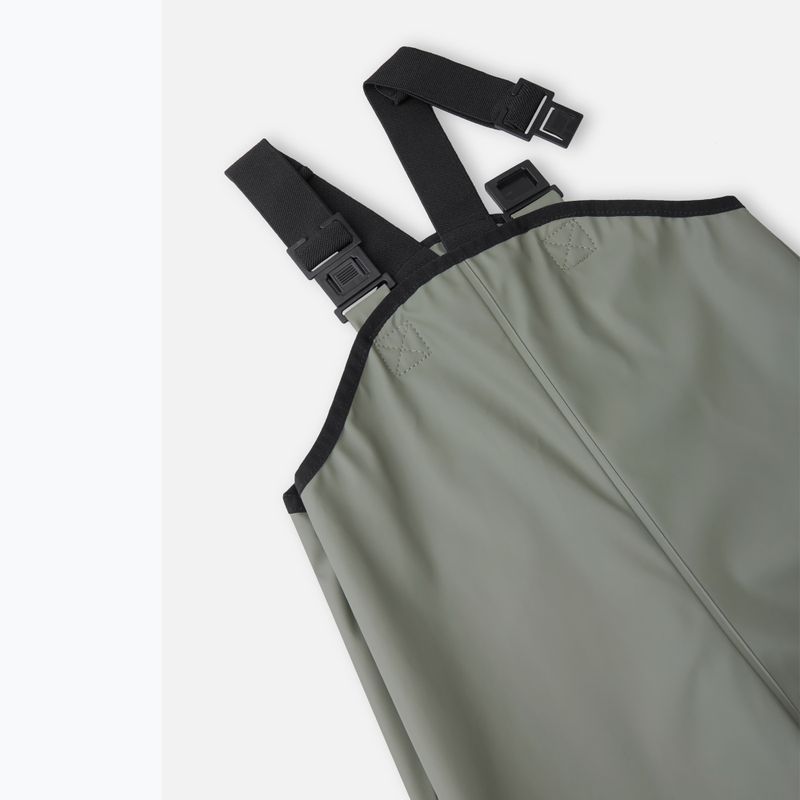 Reima Lammikko grau-grüne Kinder-Regenhose 6