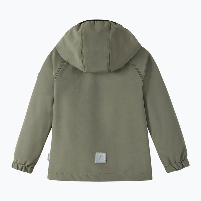 Reima Vantti grau-grüne Softshelljacke für Kinder 2