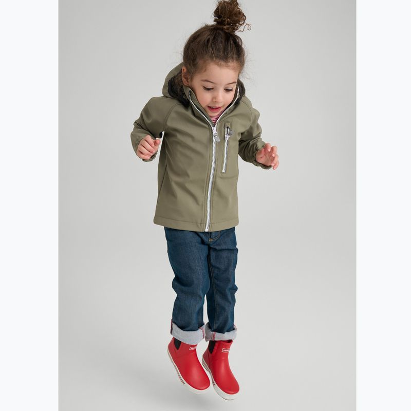 Reima Vantti grau-grüne Softshelljacke für Kinder 3