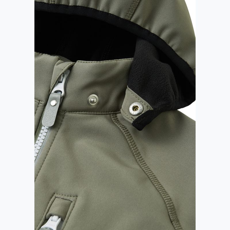 Reima Vantti grau-grüne Softshelljacke für Kinder 4