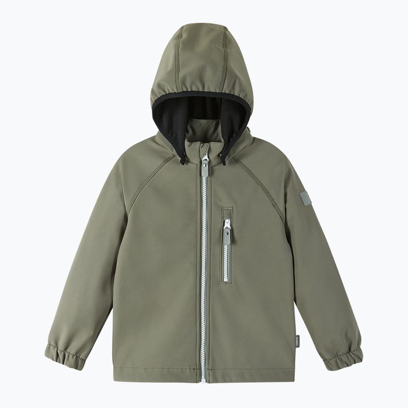 Reima Vantti grau-grüne Softshelljacke für Kinder 8