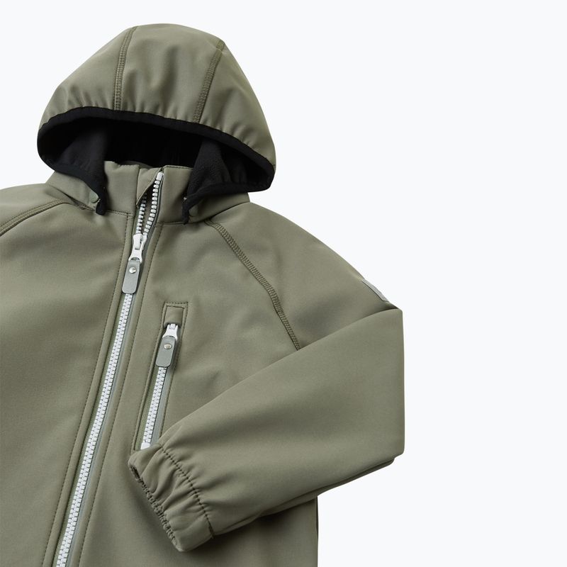Reima Vantti grau-grüne Softshelljacke für Kinder 9
