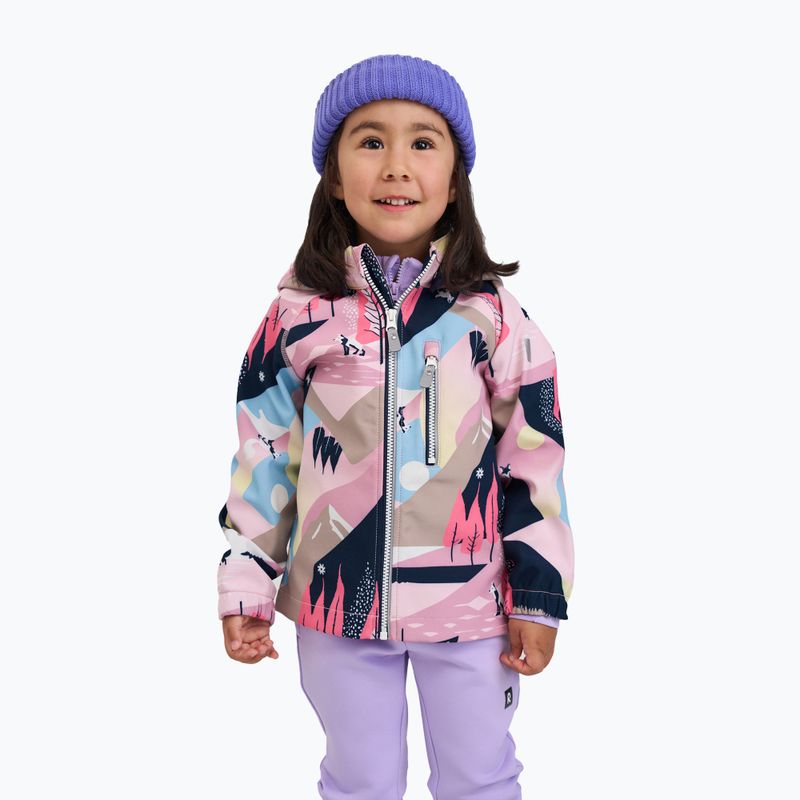 Reima Kinder Softshelljacke Vantti grau rosa 9