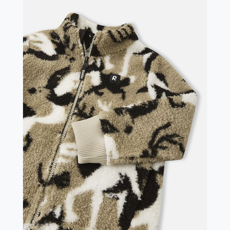 Fleece Hoodie Sweatshirt Kinder Reima Turkkinen earthy beige 3