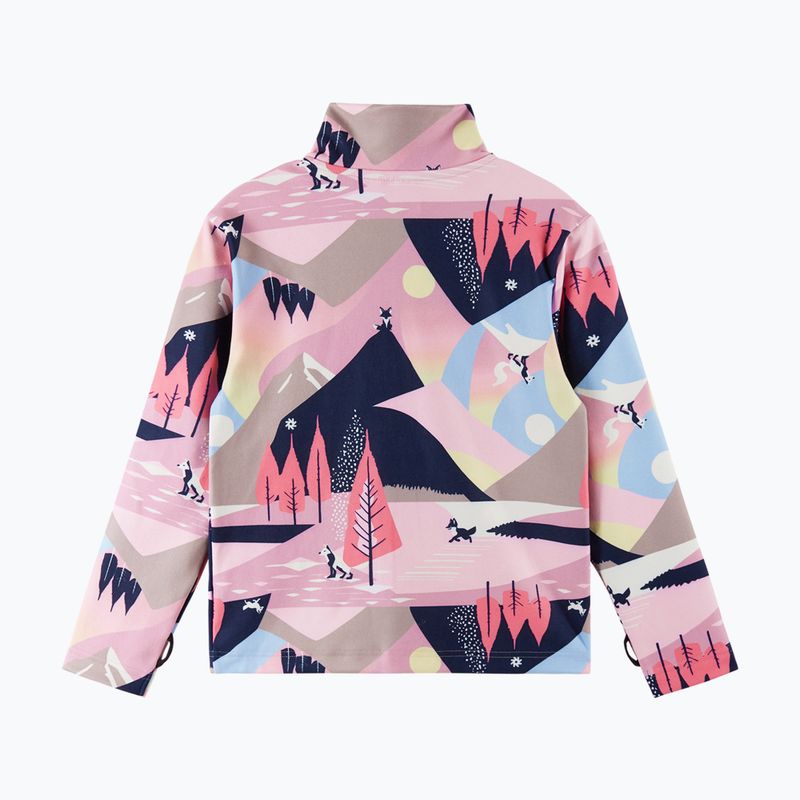 Fleece Hoodie Sweatshirt Kinder Reima Iisisti grey pink 2