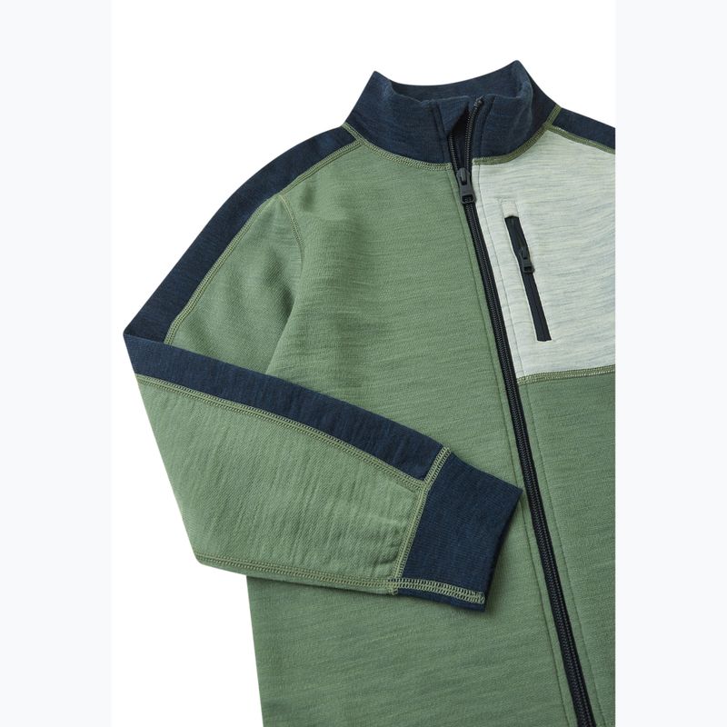 Fleece Hoodie Sweatshirt Kinder Reima Merin green clay 3