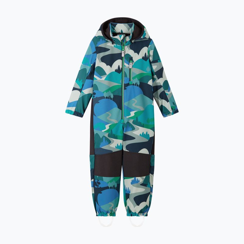 Softshell-Overall Kinder Reima Nurmes sparkly blue 2