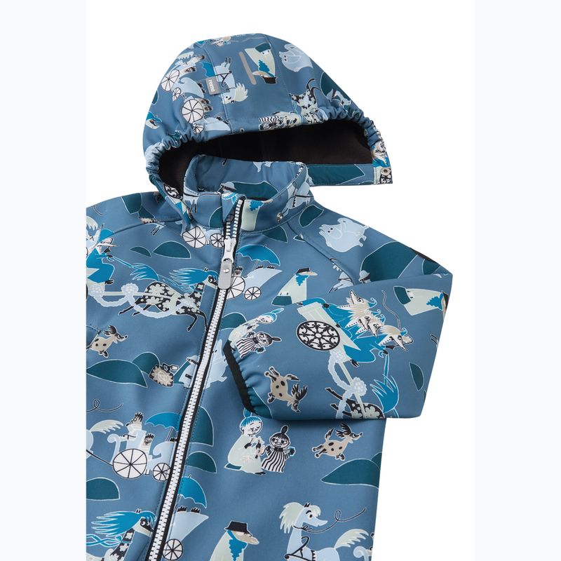 Softshell-Overall Kinder Reima Moomin Mjosa blue ocean 4