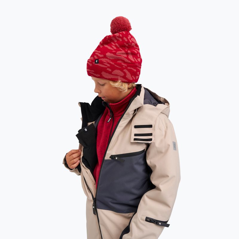 Kinder-Wintermütze Reima Virkku cranberry 6