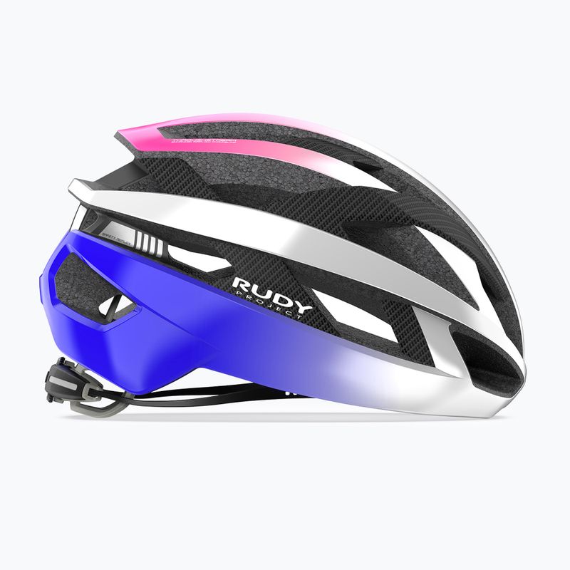 Fahrradhelm Rudy Project Rebel pearl metal/pink/cyber blue shiny 2