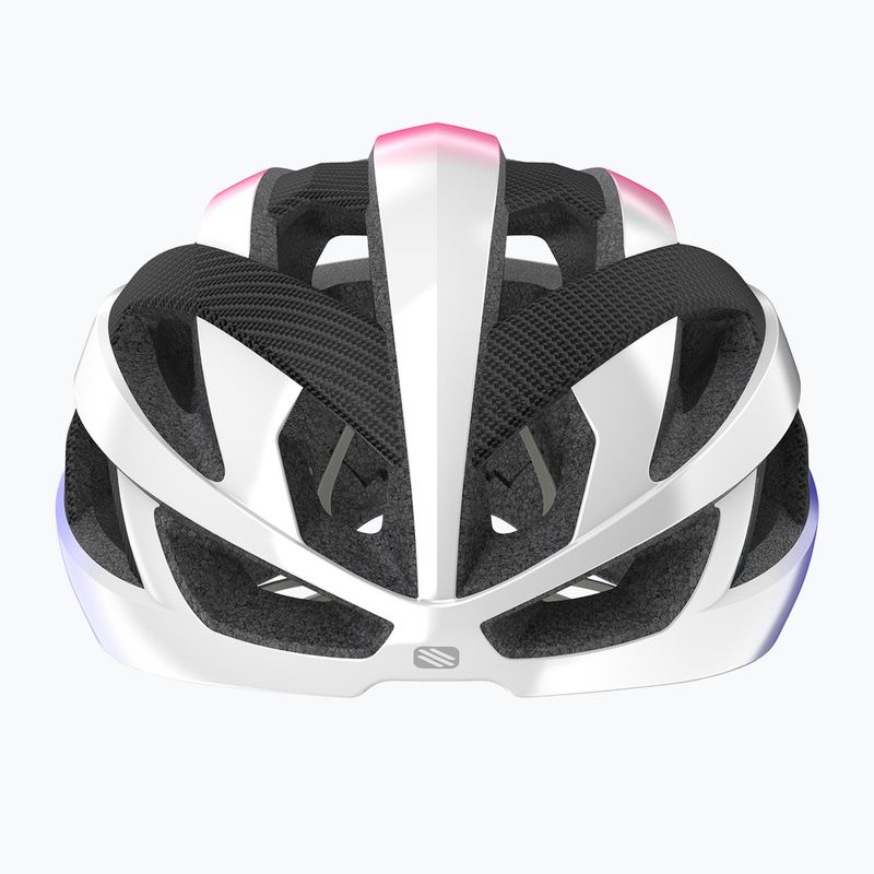 Fahrradhelm Rudy Project Rebel pearl metal/pink/cyber blue shiny 3