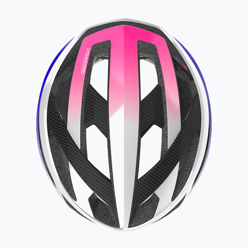 Fahrradhelm Rudy Project Rebel pearl metal/pink/cyber blue shiny 5