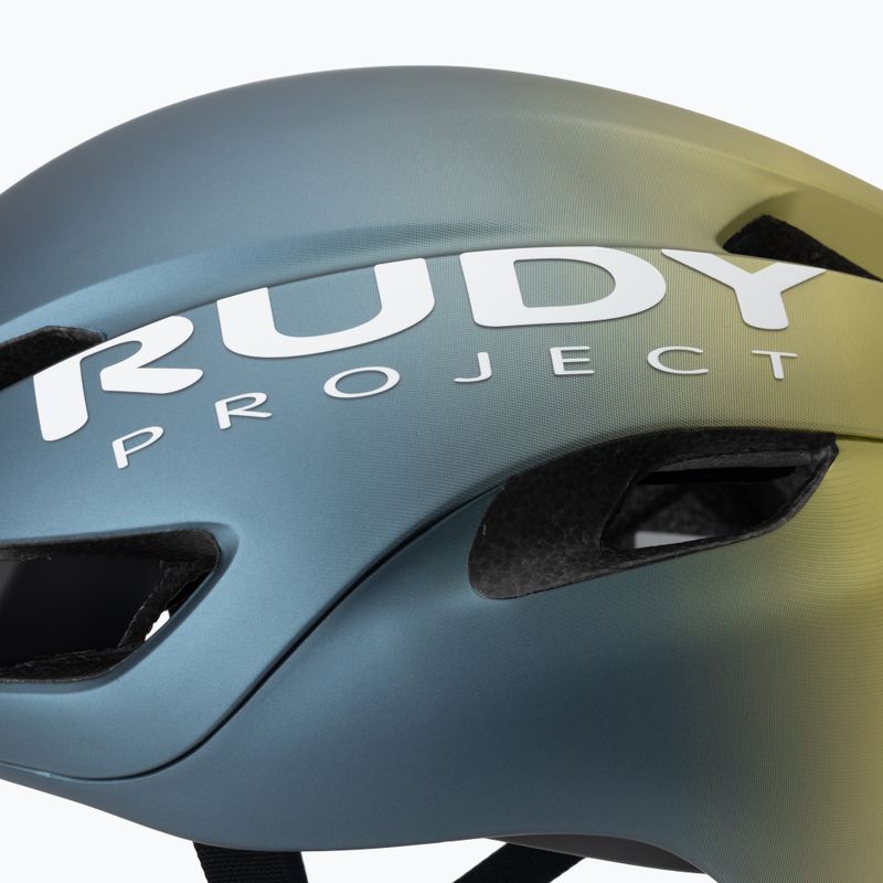 Fahrradhelm Rudy Project Nytron blue avio/apple green metal matte 7
