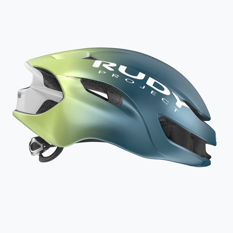 Fahrradhelm Rudy Project Nytron blue avio/apple green metal matte 2