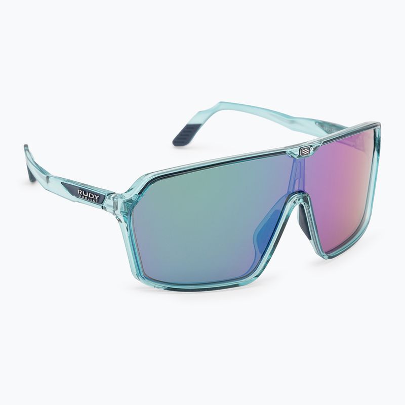 Sonnenbrille Rudy Project Spinshield crystal azur/multilaser green