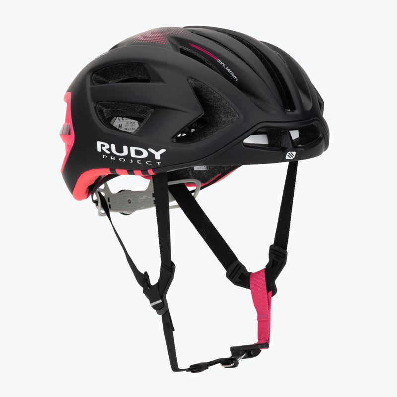Rudy Project Egos schwarz/rosa fluo matte Fahrradhelm