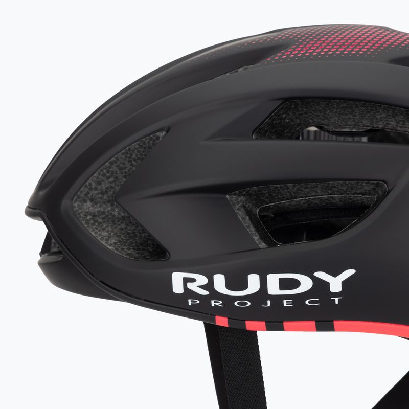 Rudy Project Egos schwarz/rosa fluo matte Fahrradhelm 7